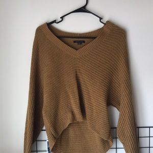 Cropped knit sweater